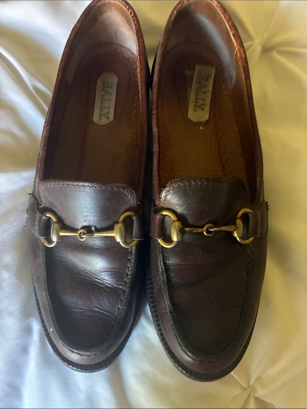 Bally Brown Leather Horsebit Loafers with Gold-Tone Hardware